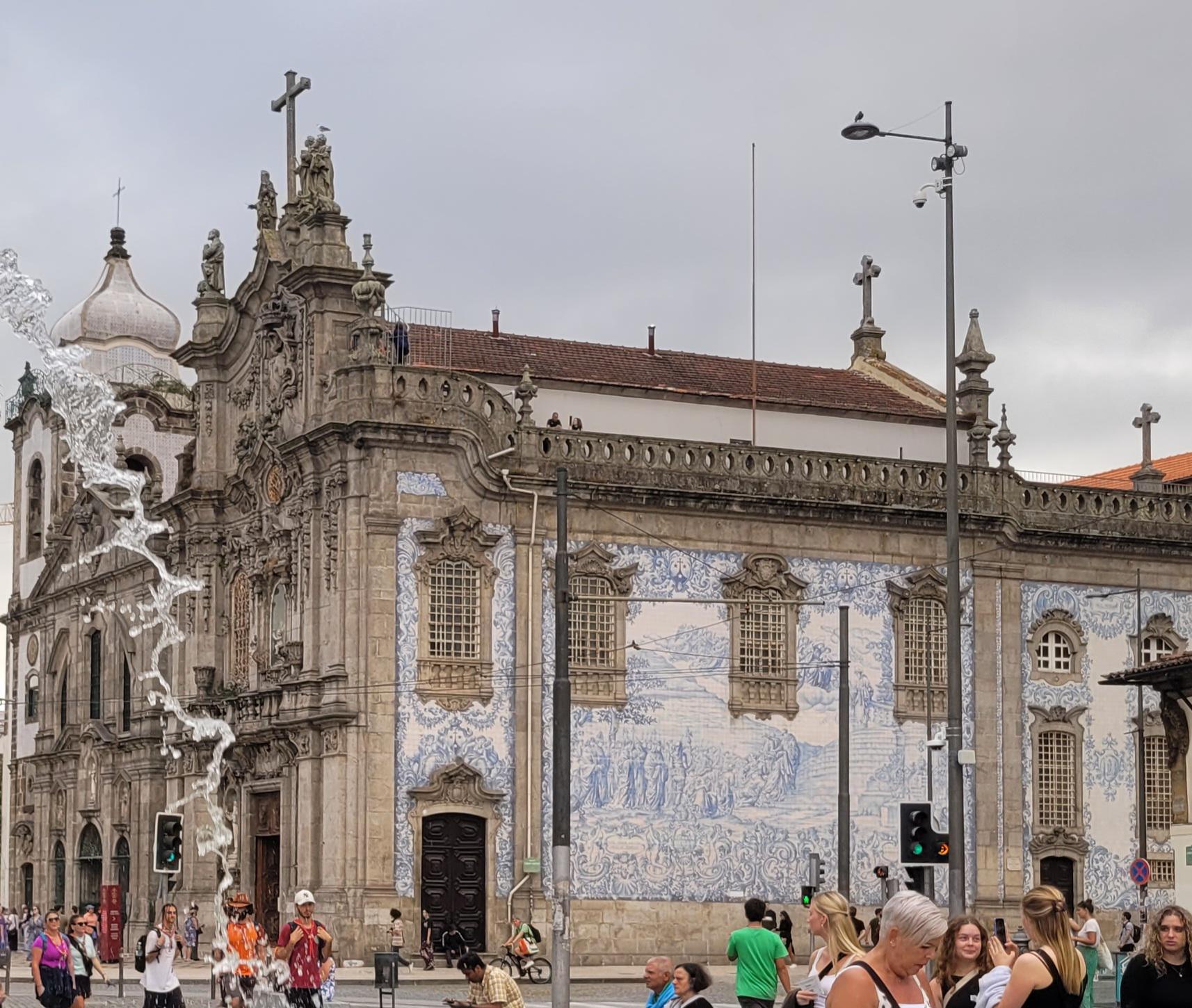 Porto, porto cobalt blue azulejos building facade