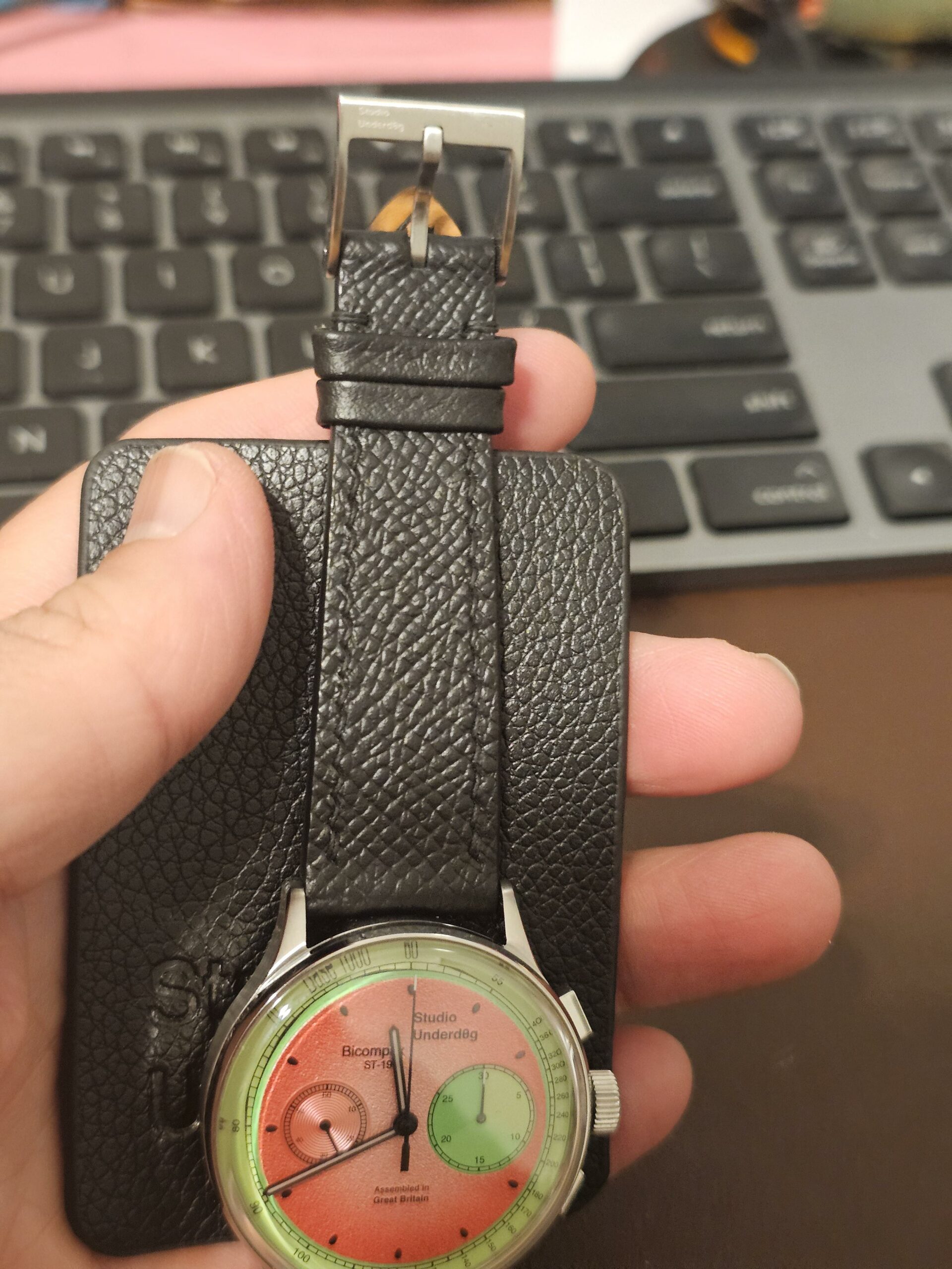Studio Underd0g Watermelon chronograph textured dial